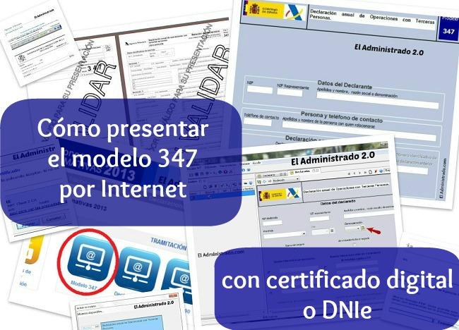 Cómo presentar el modelo 347 con un certificado digital o el DNIe