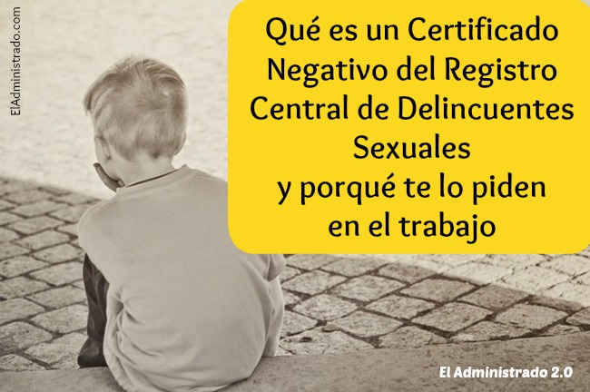 Certificado negativo del Registro Central de Delincuentes Sexuales